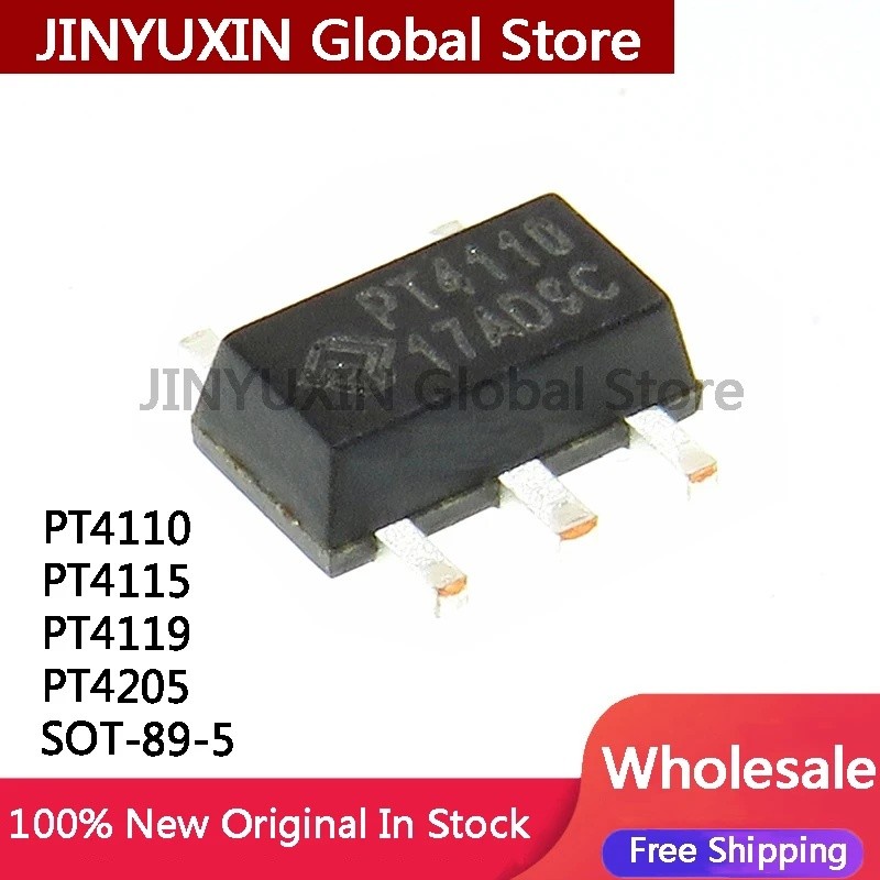 5 ชิ้น PT4110 PT4115 PT4119 PT4205 SOT89-5 5 พิน boost ชิป IC ในสต็อกขายส่ง