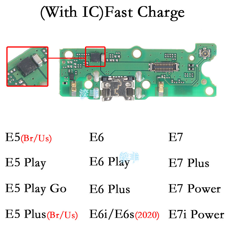 JDT Usb Dock Charger Connector สําหรับ Motorola Moto E5 E6 E6i E6S E7 E7i Play Go Plus ชาร์จโมดูล Fl