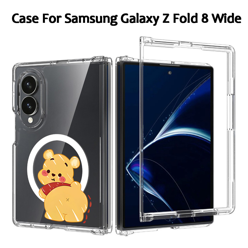 เคสแม่เหล็ก For Samsung Galalxy Z Fold 8 Ultra / Z Filp 8 / Fold8 Filp8 4,5,6,7 ขอบนิ่ม ไม่กัดเครื่อง Magnetic 065