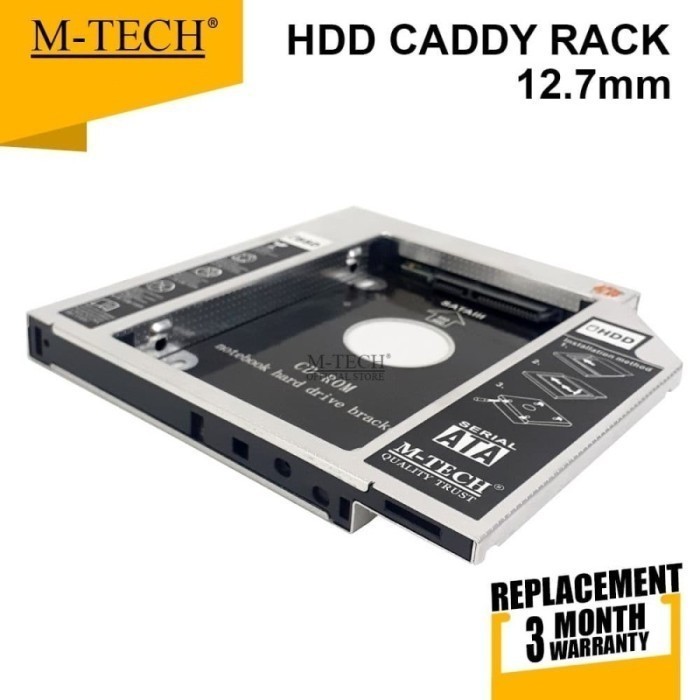 M-Tech Second HDD Caddy 2.5" (12 มม.) สําหรับแล็ปท็อปอลูมิเนียม