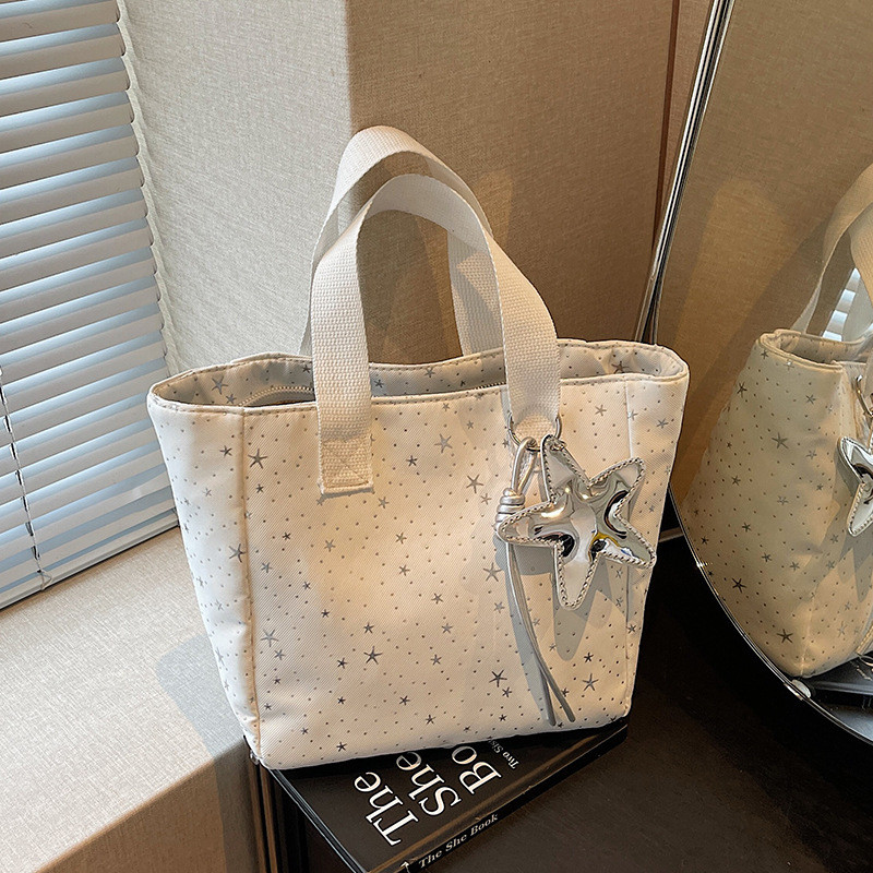 Lazy All-Match Star Tote Bag กระเป๋าแฟชั่น Commuter Tote Bag