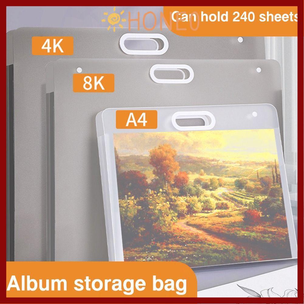 HONE โฟลเดอร์แฟ้ม, A2/A3/A4 4K/8K/16K จิตรกรรมถุงเก็บกระดาษ, แบบพกพากันน้ํา 4K/8K/16K กระดาษ Organiz