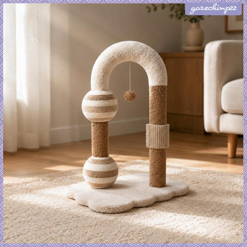 [Gazechimp] Shed-Less Arched Feline Scratch Post Sturdy Feline Scratch Arch ฐานที่มั่นคง