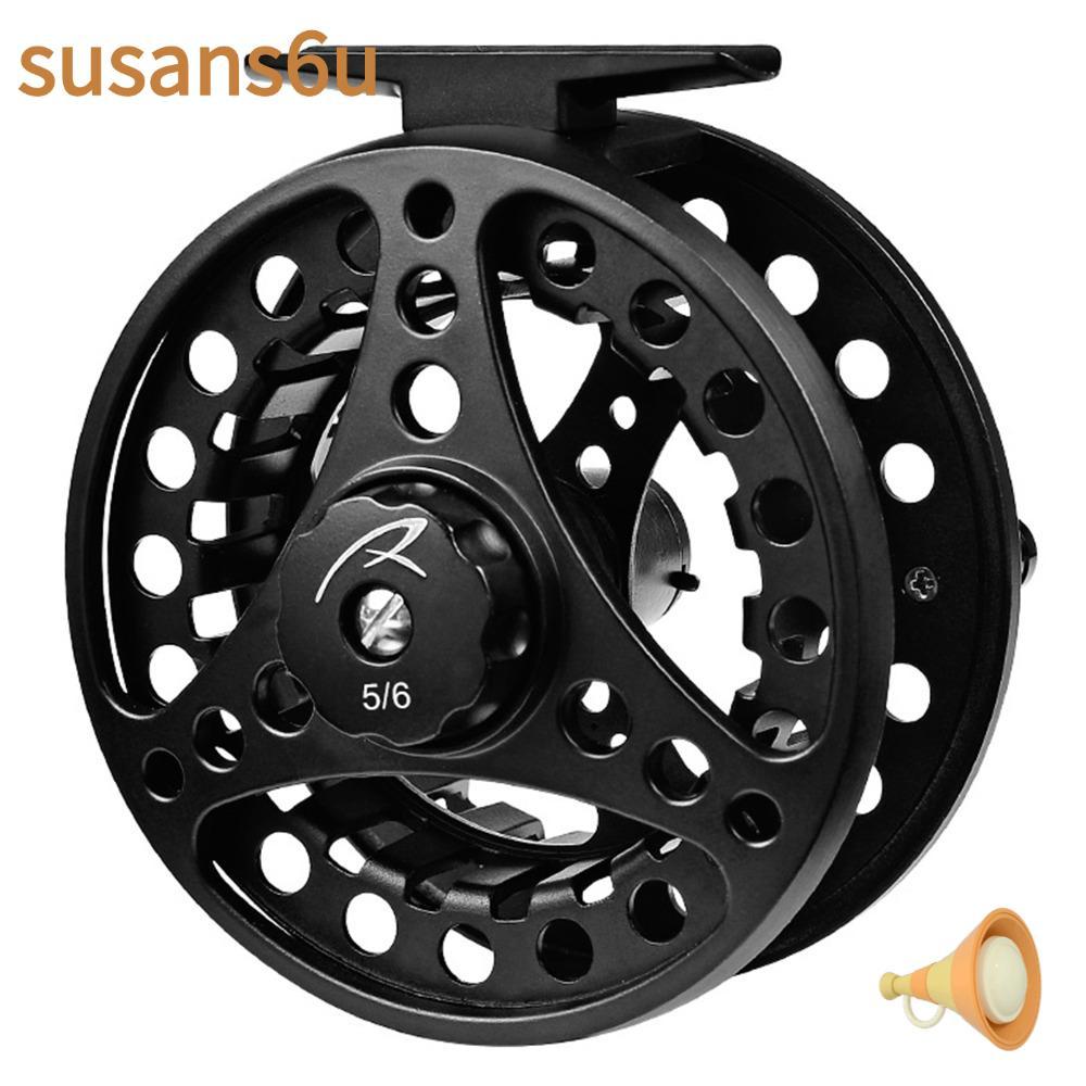 SUSAN Fly Reel, 2 + 1BB แบริ่ง 5/6 WT Fly Fishing Reel, อลูมิเนียมทนทาน 85 มม. เส้นผ่านศูนย์กลางตกปล