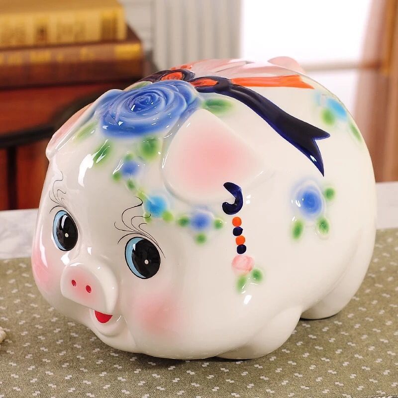 Pigggy Bank Zodiac Pig ไม่สามารถเข้าได้เท่านั้นน่ารักประเภทเด็กสามารถเก็บเงิน Influencer Piggy Bank 
