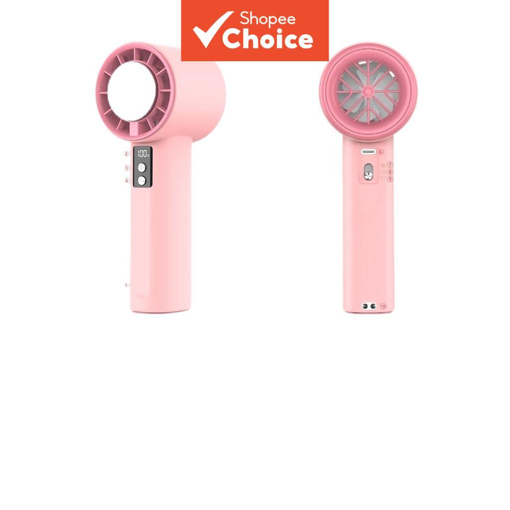 GOOJODOQ พัดลมพกพาเทอร์โบเจ็ทความเร็วสูง 4000mAh ชาร์จใหม่ได้ ขนาดเล็ก น้ําหนักเบา