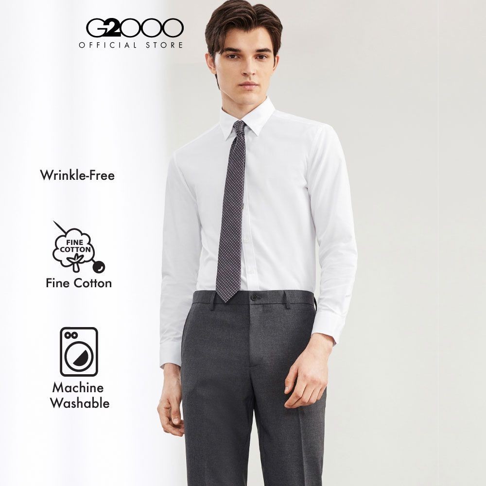 G2000 เสื้อเชิ้ตแขนยาวแบบทางการสำหรับผู้ชาย ทรง Smart Fit รุ