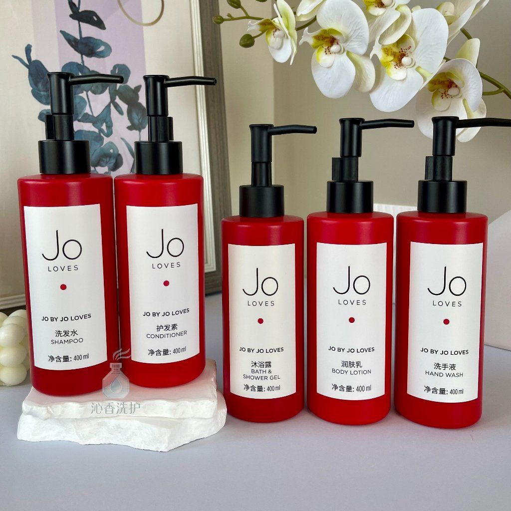 JJO LOVES Luxury Hotel Line แชมพู, ครีมนวดผม, เจลอาบน้ํา, โลชั่นให้ความชุ่มชื้น 400MLO LOVES 爱甲粉 理发水