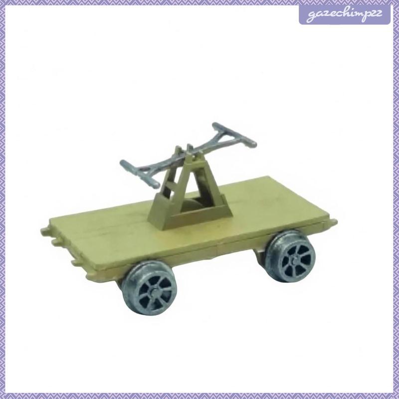 [Gazechimp] HO Scale Train Trolley Olive Green HO Scale Plastic Boks Model Train Boks with Plastic W