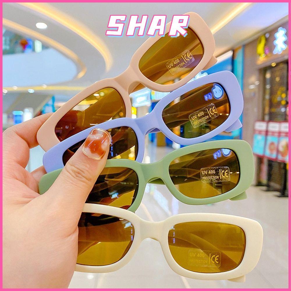 SHAR Kids Oval Frame Sun Glasses, Outdoor Sun Protection Childrens Square Glasses, Cute Summer Shade
