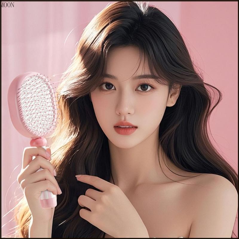 MOON Round Hair Brush Detangling Brush Paddle Hair Brush Hair Comb Set for Wet Dry