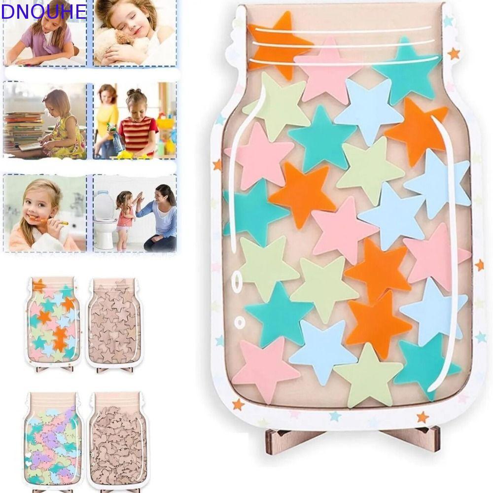 DNOUHE Positive Behavor Rewards Jar, ไม้การ์ตูนเด็ก Star Reward Jars, เชิญรางวัล Behavior Good Class