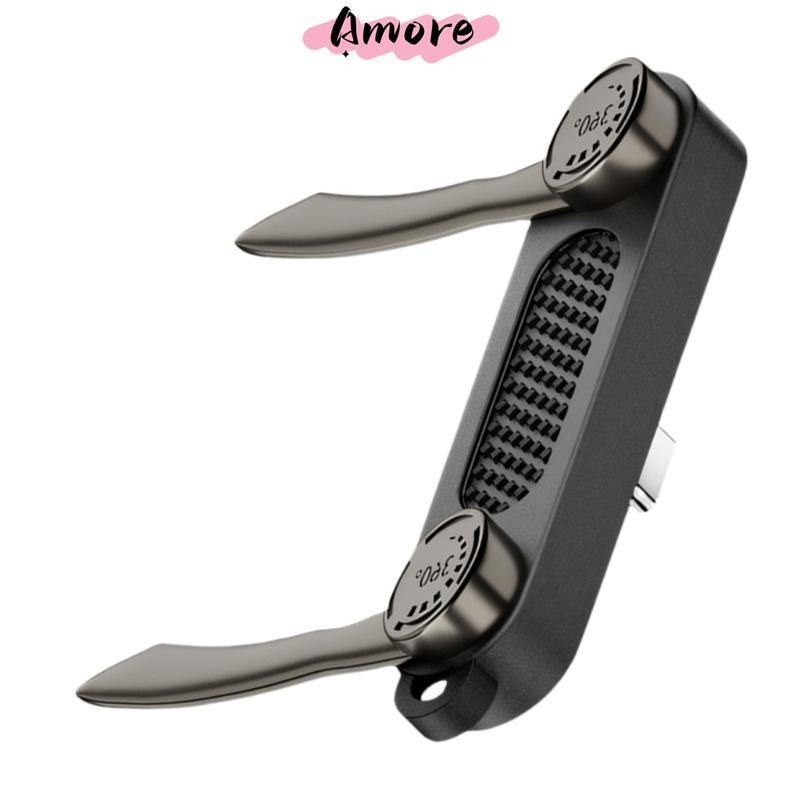 Amore USB C Holder Adapter สําหรับโทรศัพท์แท็บเล็ตและแล็ปท็อปใช้ขาตั้งแบบพับได้พร้อมการชาร์จ 240W 40
