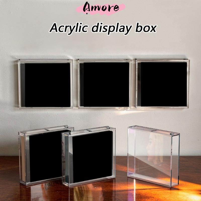 Amore อะคริลิคโปร่งใสกล่องสําหรับ Double หรือ Triple Disc CDs กรณี Wall Mount Storage Solution CDs ก