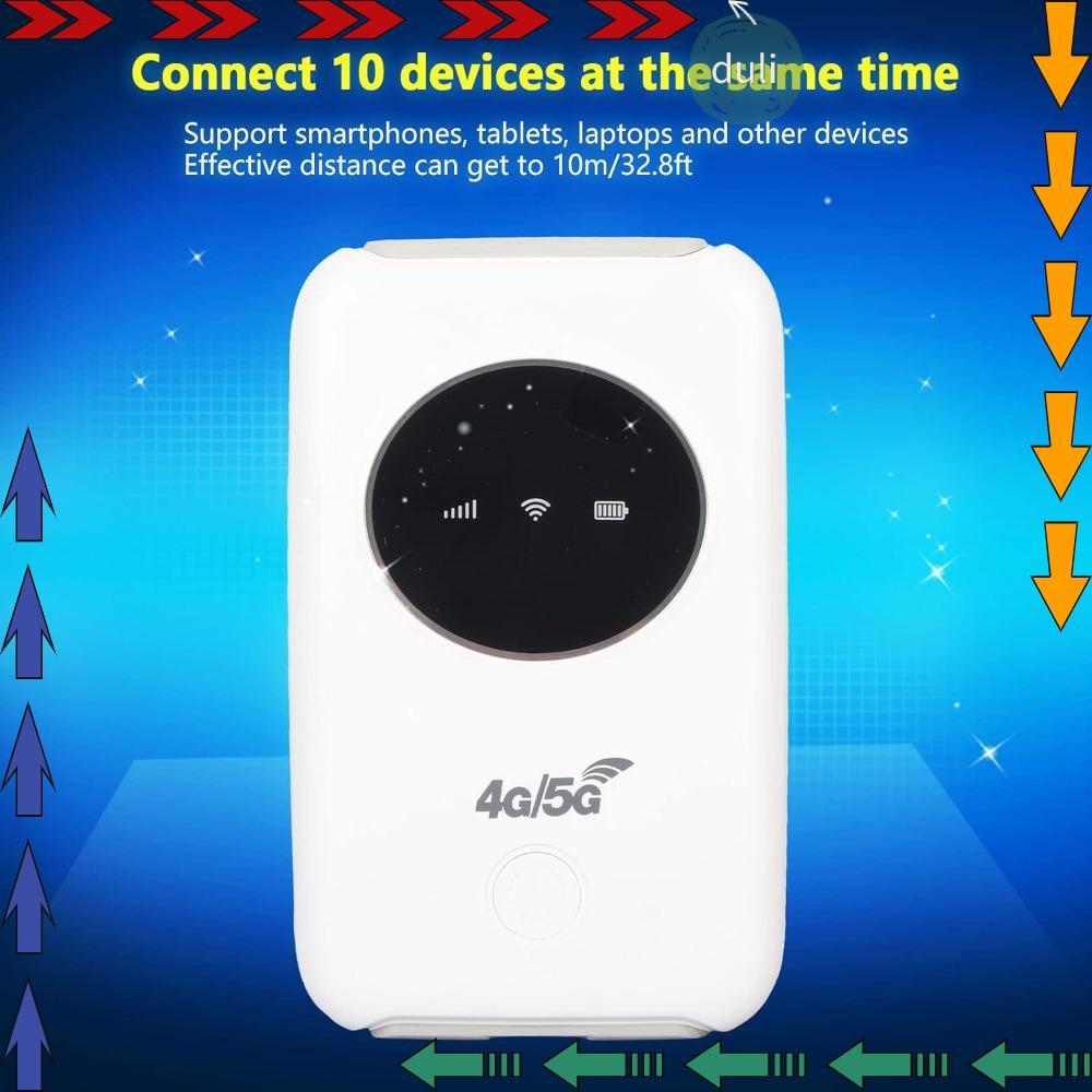 DUILIAN Pocket Mobile Hotspot, USB Powered Pocket WiFi 4/5G Portable Router, Asian/European version 