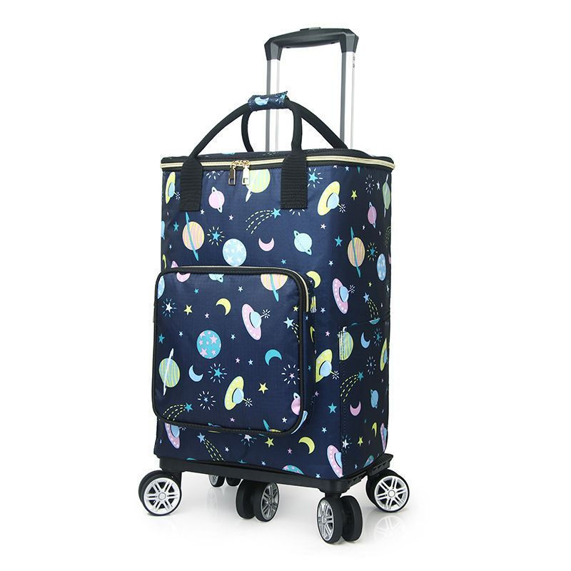 New Product#Universal wheel shopping cart, lightweight foldable grocery cart, portable small trolley