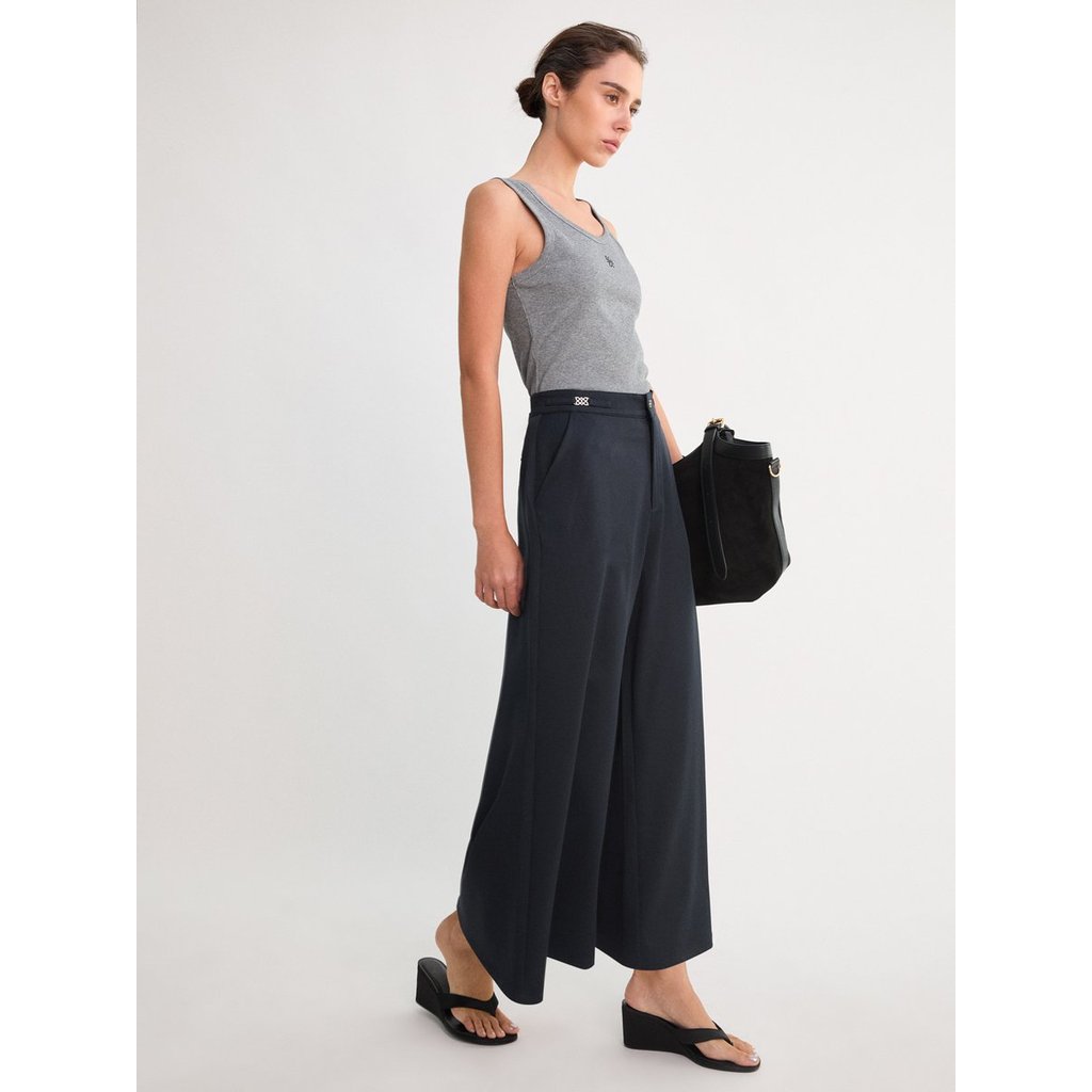 [Pomelo] กางเกงขายาวทรงขากว้าง / Wide Leg Pants — صورة 4