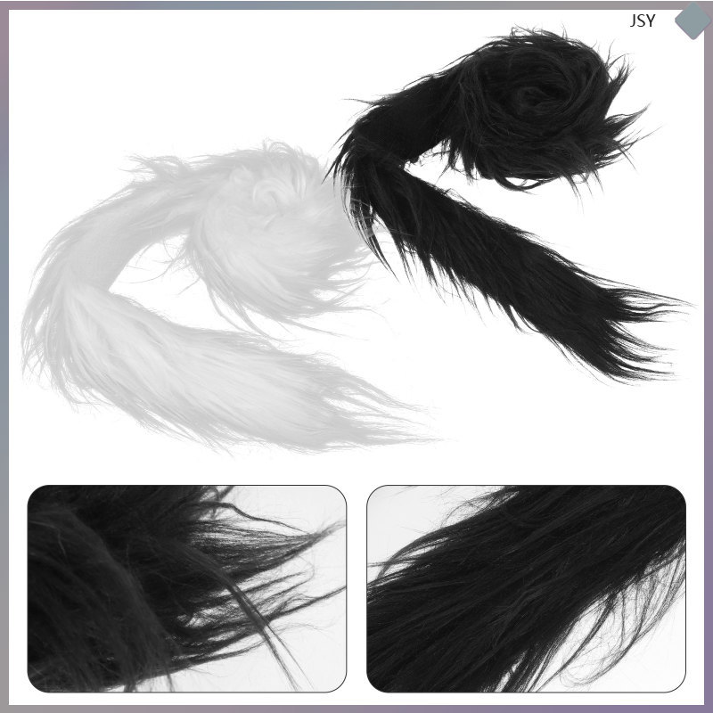 2pcs Faux Fur Strips Luxury Faux Fur Trim Faux Fur Trimming Plush ผ้าแถบสําหรับงานฝีมือ Plush ผ้าแถบ