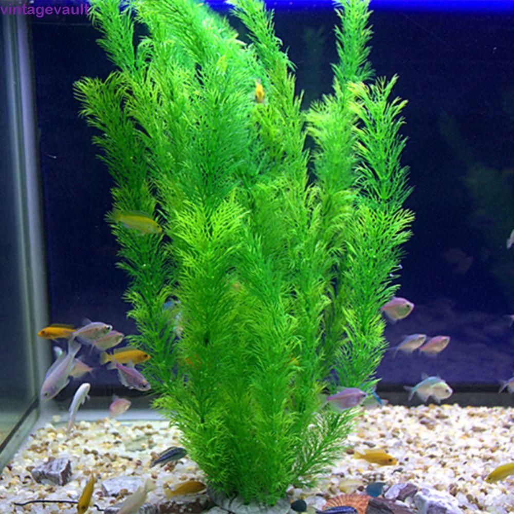 VINTAGEVAULT Aquatic Plants Plastic หญ้าน้ําจําลองอมตะที่สวยงาม