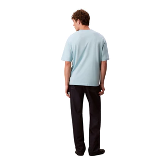CALVIN KLEIN เสื้อยืดคอกลมแขนสั้นผู้ชาย Standard Logo ทรง Relaxed รุ่น 40HM228 CJ9-สี Light blue