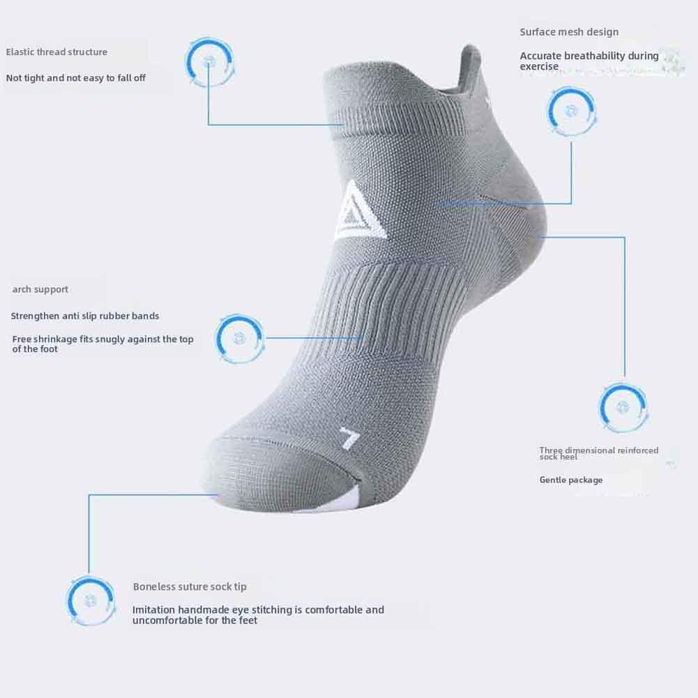 ถุงเท้าฤดูร้อนกรีฑาสําหรับ Man Breathable Soft ถุงเท้ากีฬากลางแจ้งมาราธอนลื่น Quick-dry R0v2