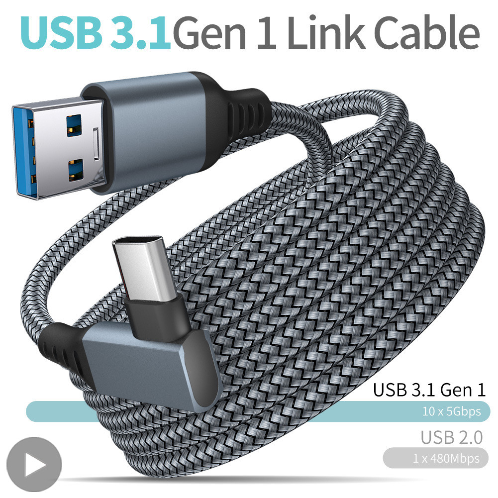 สายเคเบิลข้อมูล USB A To Type C 6M 5M 3M สําหรับ Meta Quest2 Oculus Quest 2 Link แว่นตา VR Virtual R