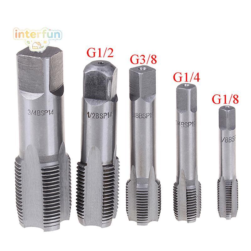 [INTER] G1/8 1/4 3/8 1/2 3/4 HSS Taper ท่อแตะ BSP เครื่องมือตัดด้ายสกรูโลหะ