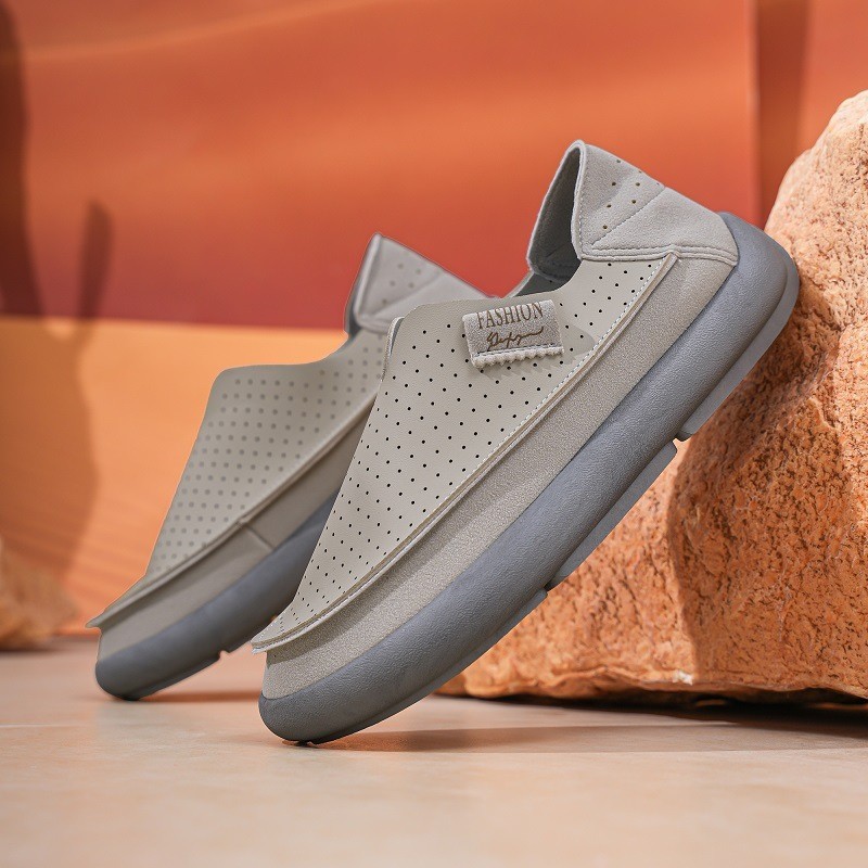 รองเท้าผ้าใบ Lace-Free Breathable Upper Sports Leisure