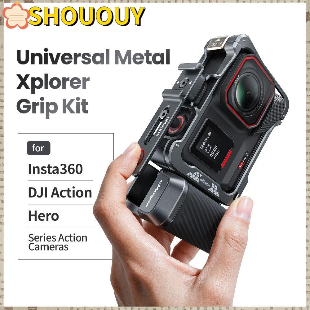 SOUUY Street Grip Vlog Holder,อลูมิเนียม Quick Release Xplorer Grip Kit Handle,ปุ่มชัตเตอร์สําหรับ D