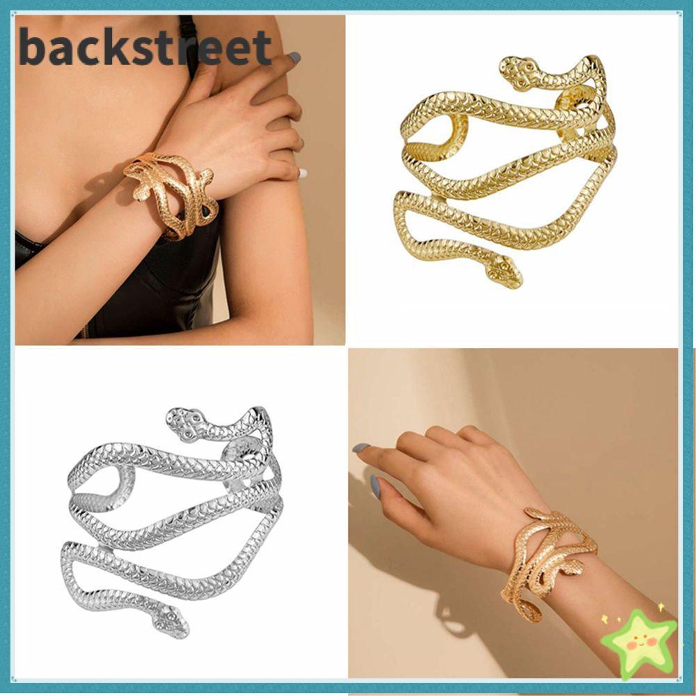 BACKSTAGEREETDV Snake Arm Bracelet Retro Hollow Adjustable Arm Ring