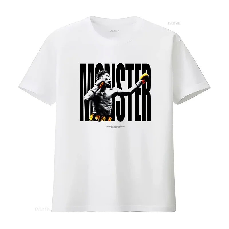 Naoya Inoue Monster Boxing T เสื้อญี่ปุ่นตํานานต่อสู้ Vs Donaire สไตล์พิมพ์สําหรับแฟนๆ vintage ล้างอ