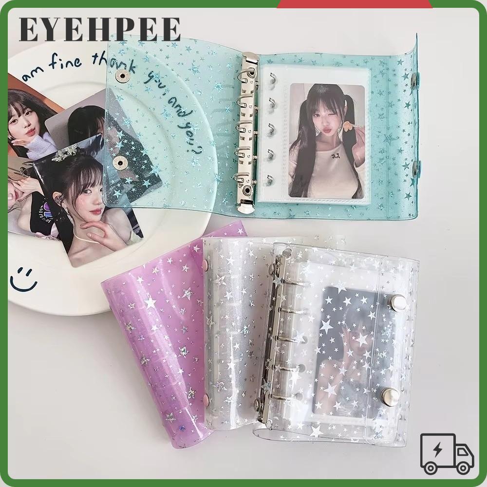 SERENDI Photo Storage Card Holder, Transparent Y2k Fashion Loose Leaf Card Album, Buckle Closed Spar