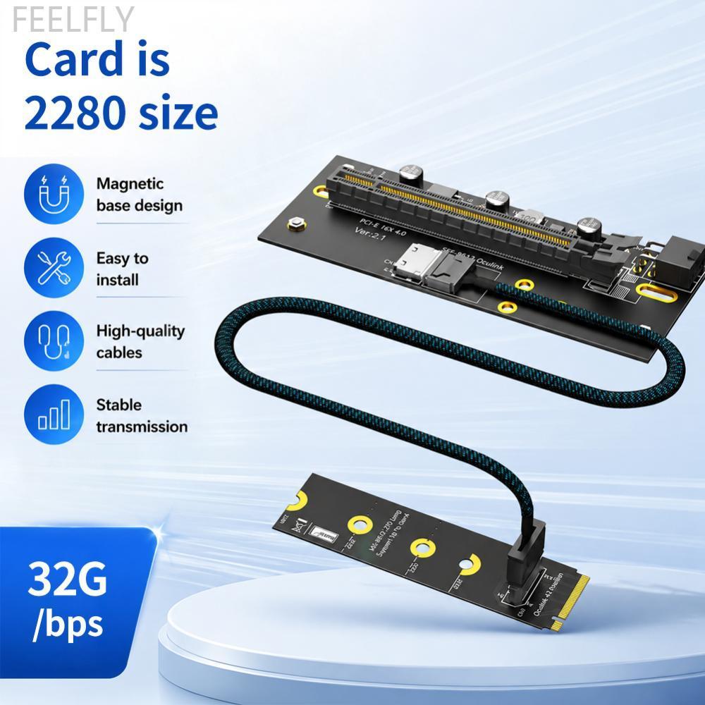 FEELFLY M.2 M-Key 2242/2260/2280 ถึง PCI-e 4.0 X16 พร้อม Oculink SFF-8612 สายต่อ As ภายนอกกราฟิกการ์