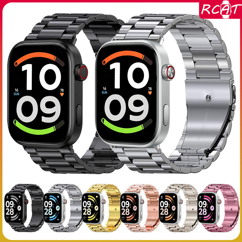 สายรัดโลหะ for Redmi Watch 6 Active/Lite/ 6 5 4 / Mi Band 10 9 8 Pro อุปกรณ์เสริมที่ปรับได้สำหรับการเปลี่ยนสายพานสแตนเลส