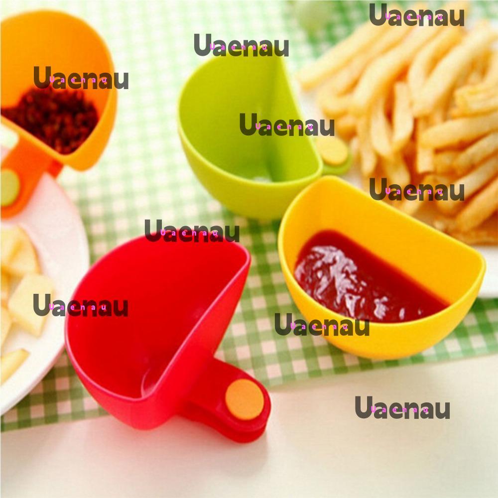UAENAU Dip Clip Bowl, Multi-Purpose Clip-On Spices Dip Container Bowl,ทนทานสีสันพลาสติก Gadgetsครัว