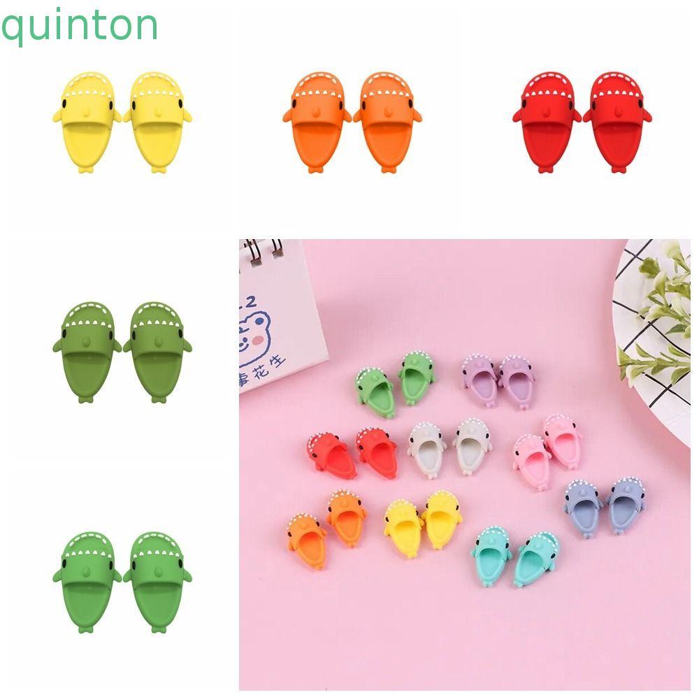 QUINTON BJD12 ตุ๊กตารองเท้า, Shark Shape รองเท้าแตะ Ob11 ตุ๊กตา Shark รองเท้าแตะ,สาวของเล่น Mini การ