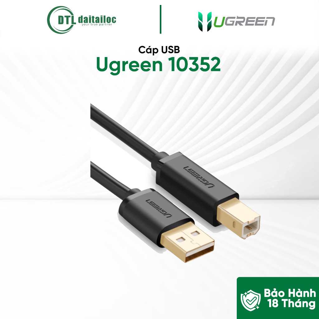 สาย USB พิมพ์ลาย 5 ม. (US135) Ugreen 10352 | ของแท้ | 18เดือน