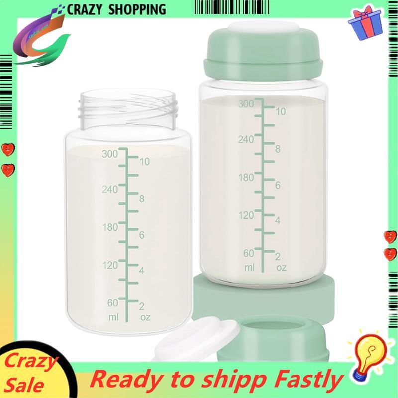 Breastmilk ขวด 10oz(2 ชิ้น) หน้าแปลนปากกว้างสําหรับ SpectraS1 S2 9 Plus /Motif Luna/Others, ภาชนะนมแ