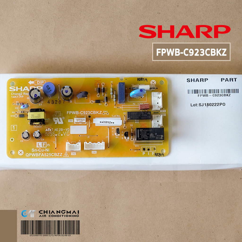 FPWB-C923CBKZ แผงวงจรตู้เย็น SHARP บอร์ดตู้เย็นชาร์ป รุ่น SJC19E, C15E (ใช้แทน 739)