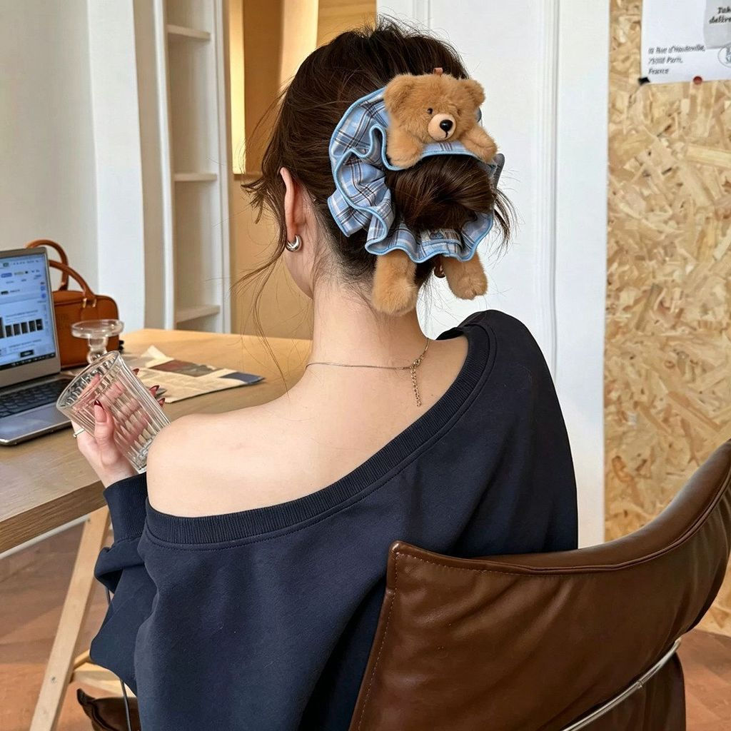 Ge Bear Girl Heart Circle Hair ดูดี 3yy หัวดอกไม้หัวเชือก Super Hair เชือก Plush Scrunchy Headdress 