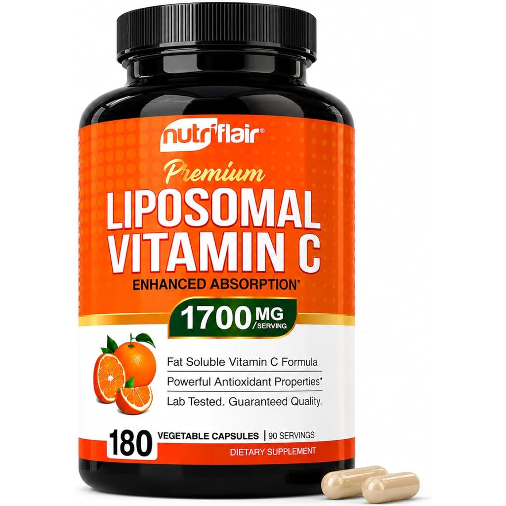 NutriFlair Lipid Constitution Vitamin C 1700mg, 180 แคปซูล-การดูดซึมสูง, วิตามินซีที่ละลายน้ําได้สูง