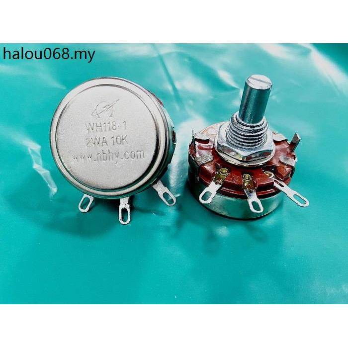 Nybo Huayu WH118-1A คาร์บอนฟิล์มโพเทนชิโอมิเตอร์ WTH118-1A 2W หม้อแปลงต้านทานแบบปรับได้