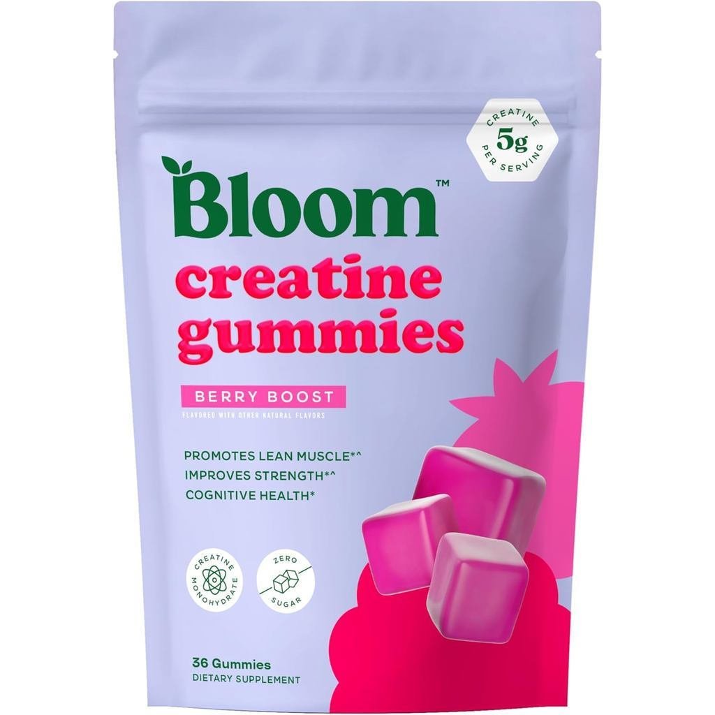 BloomCreatineMonohydrateGummies,5gPerServing,SugarFreeCreatineGummyforWorkout,CvamruoThiengruThiengr