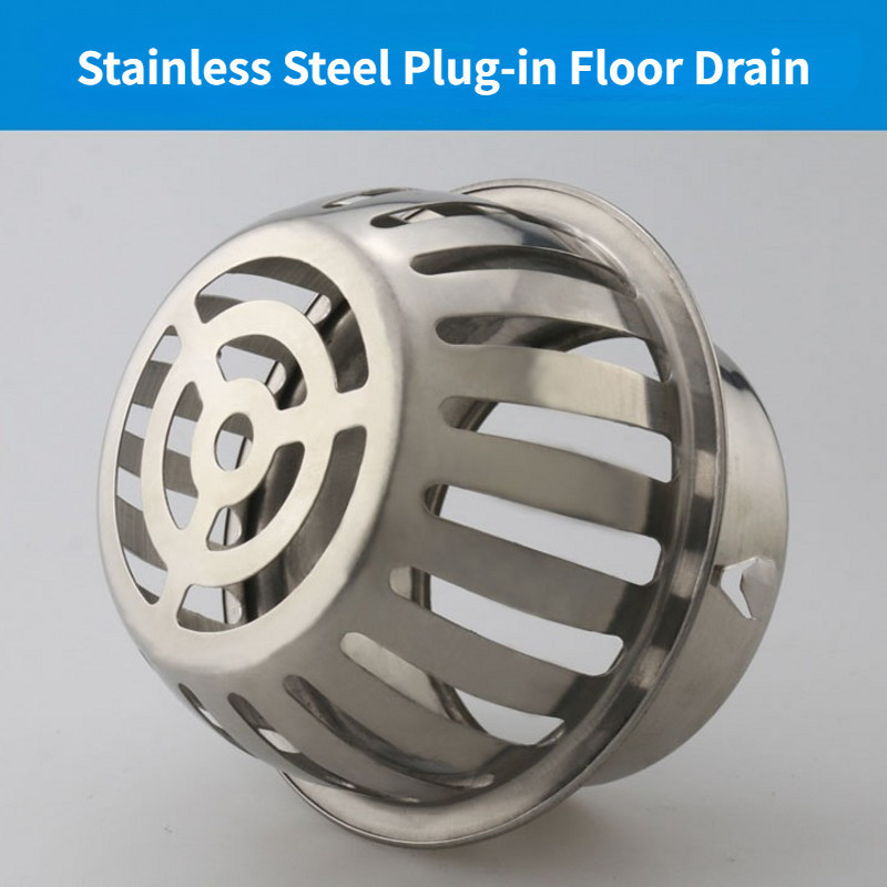 สแตนเลส Rooftop ระเบียงชั้นท่อระบายน้ํากลางแจ้งหลังคา Rainwater ถัง Anti Clogg ท่อระบายน้ํา PVC Plug