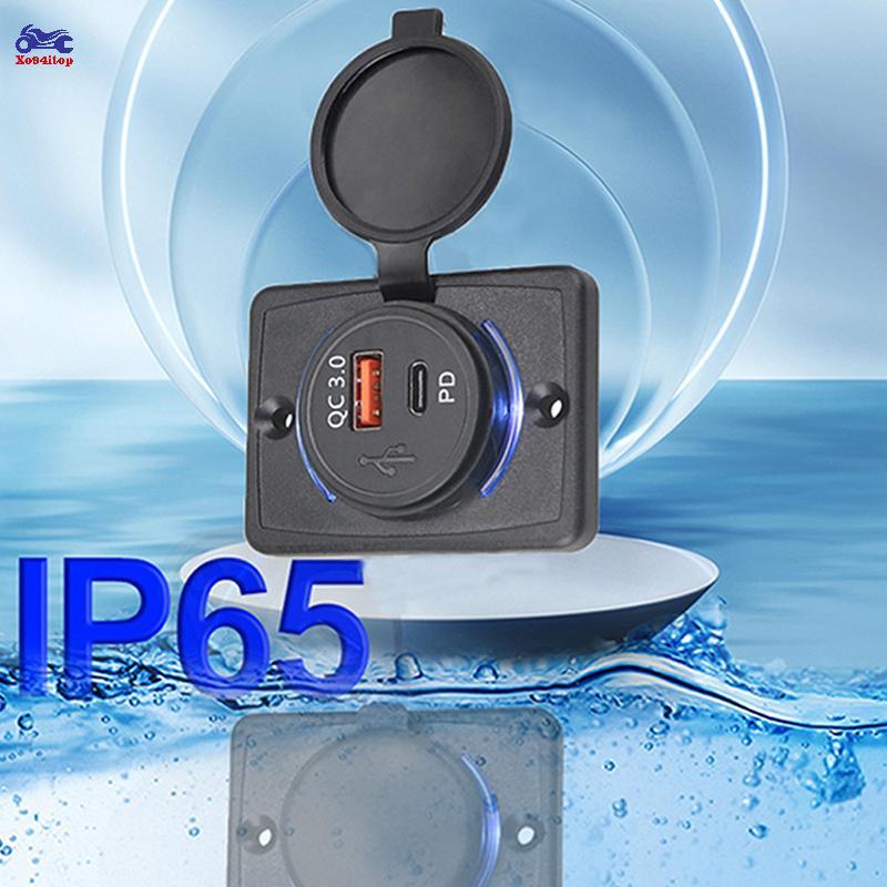 XOITOP B21PD QC + PD/ B21 A + C 3.1A ที่ชาร์จแบตในรถ Dual USB อะแดปเตอร์ทรงกลมกันน้ํา Soaet Power Ad