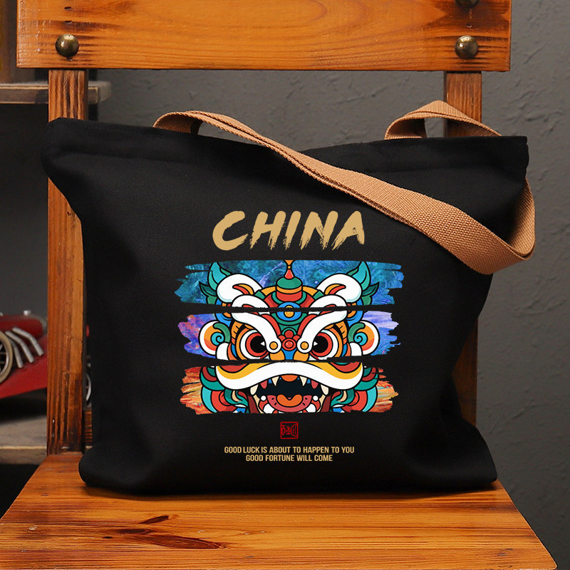 Nissue NIKACHINA Lion Dash Canvas Bag Womens Large Capacity