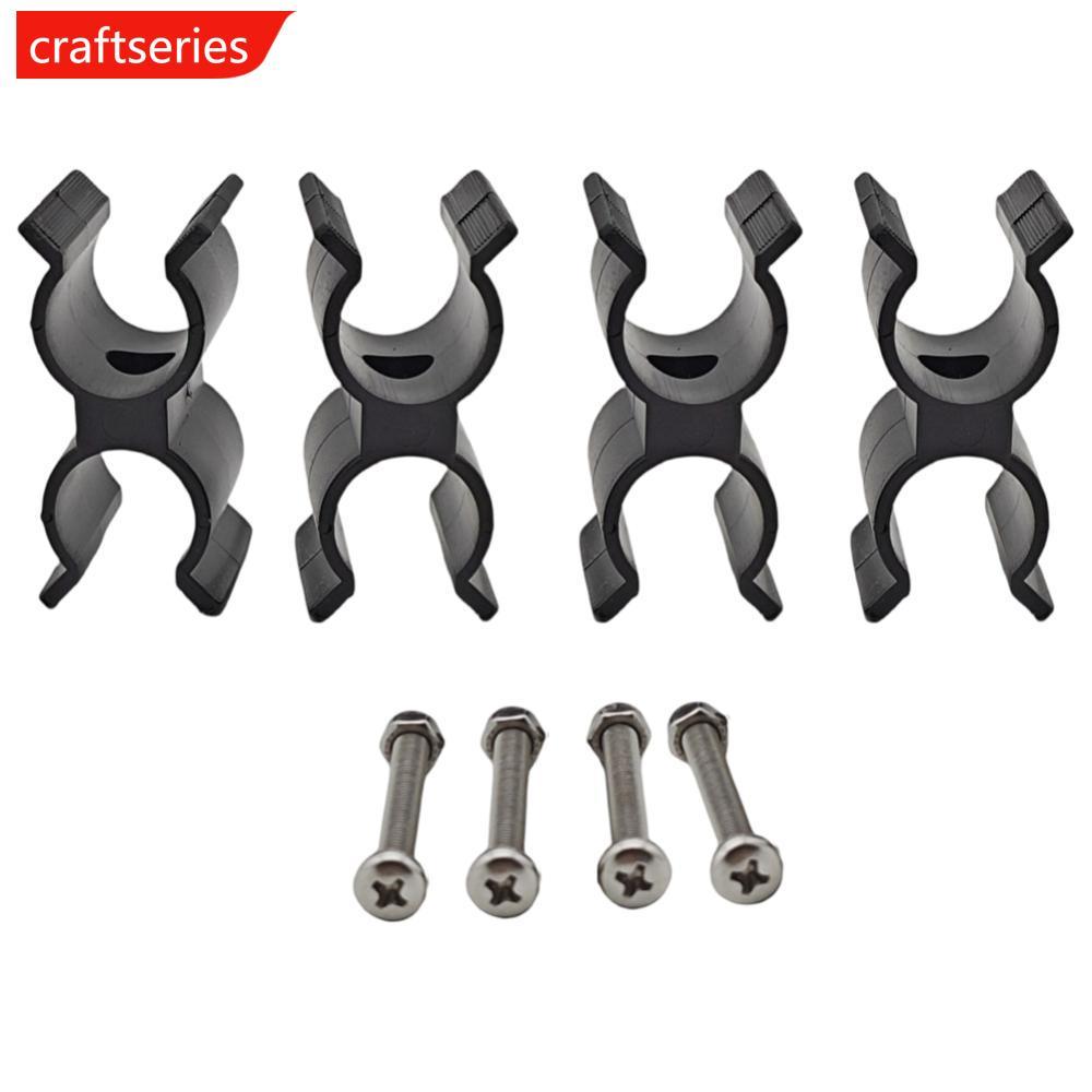 CRAFTSERIES 1PC 22-25 มม.ไนลอนสีดํา Double Tube Clamp Anti-Corrion Marine เกรดคลิปท่อสําหรับเรือยอชท