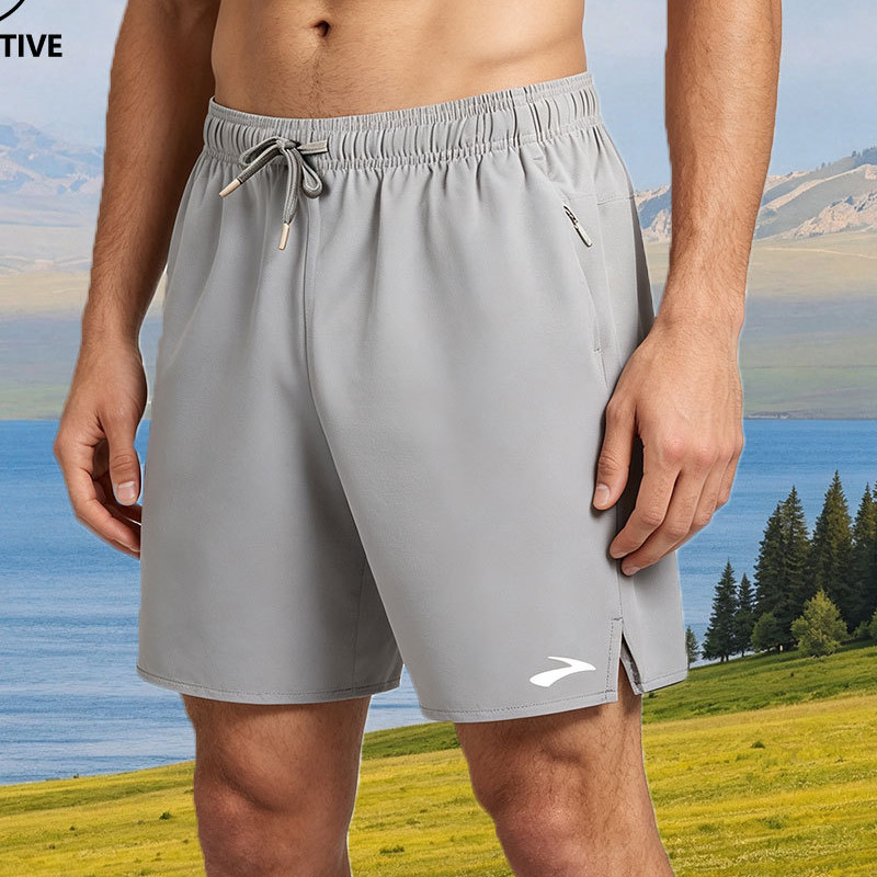 Summer Men's Running Ice Silk Breathable Quick-Drying Shorts Running Marathon Shorts nN56
