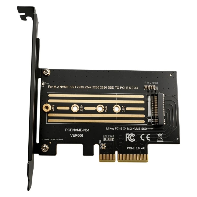 Gen5 PCIe 5.0 X4 ถึง M.2 M‐Key NVMe SSD อะแดปเตอร์ขยายการ์ด 2230 2242 2260 2280 NVME SSD Converter ส