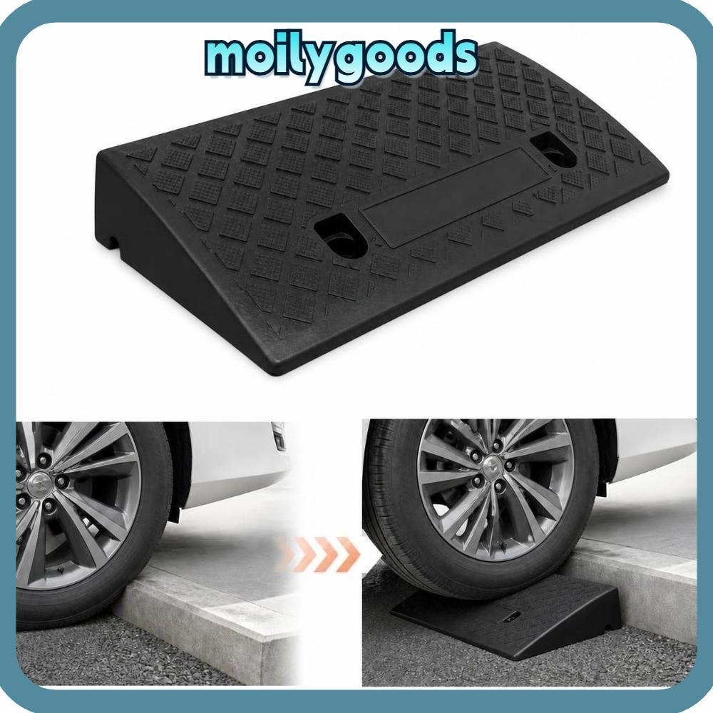 MOILYHD เกณฑ์ Ramp, พลาสติกกันลื่น Driveway Ramp, ทนทาน 50/70/100 มม. Heavy Duty Curb Ramp Garage